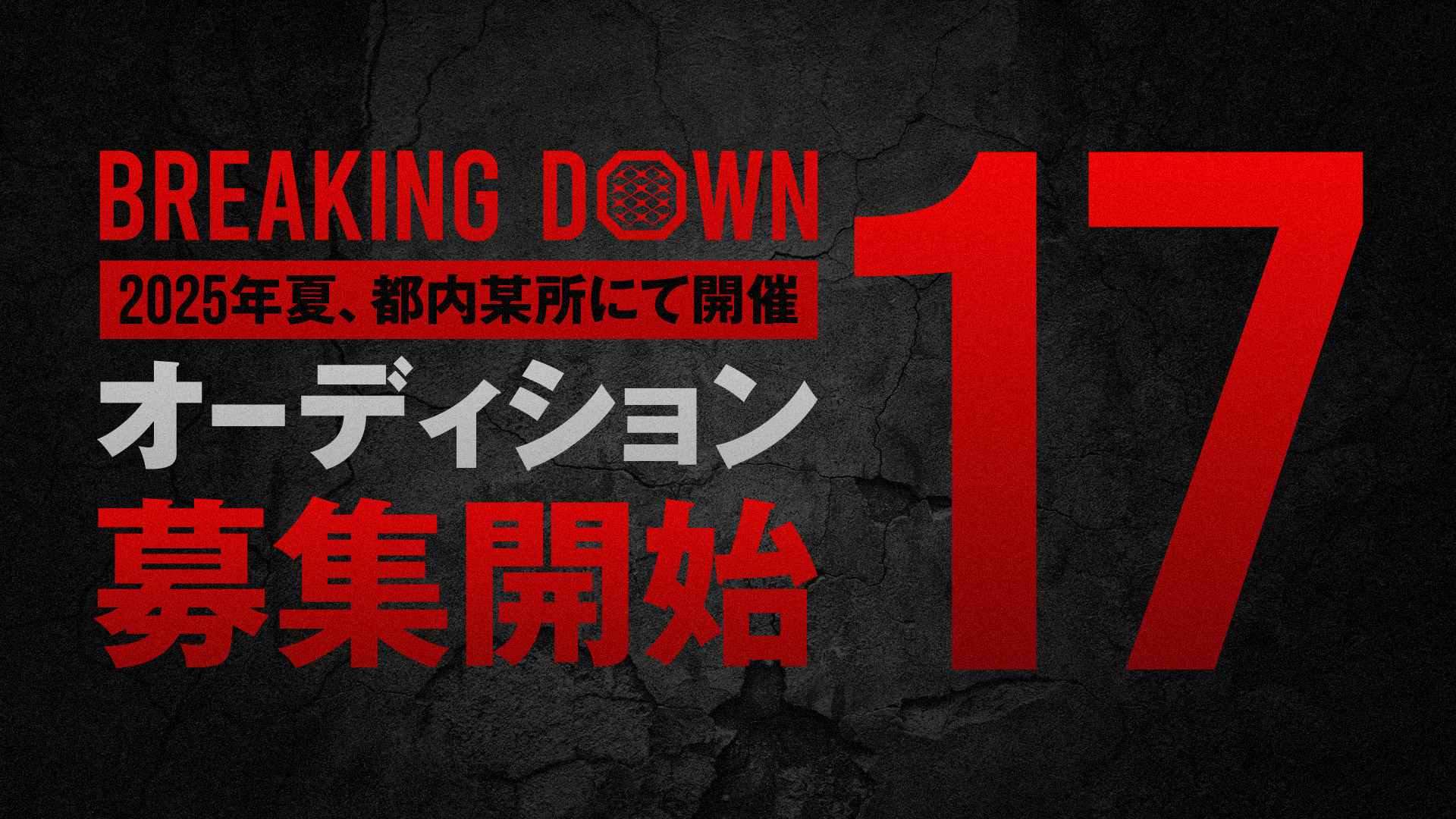 BreakingDown17 オーディション開催決定