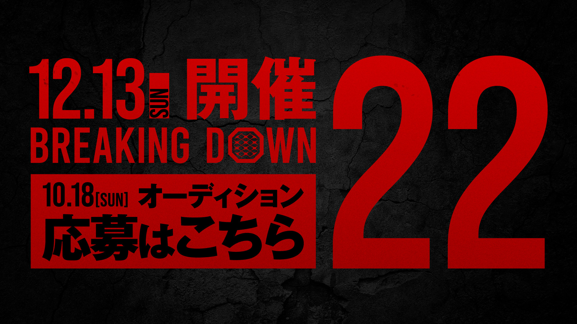 BreakingDown22 オーディション開催決定